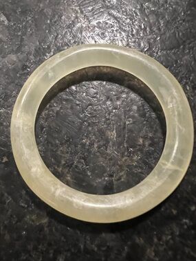 Translucent Pale Green Jade Bangle Bracelet